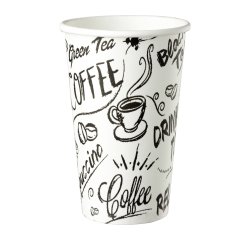 Vasos "Grafiti" desechable de cartón 35 cl - paquete de 80