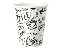 Vasos "Grafiti" desechable de cartón 25 cl - paquete de 100