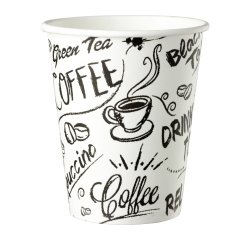Vasos "Grafiti" desechable de cartón 18 cl - paquete de 100