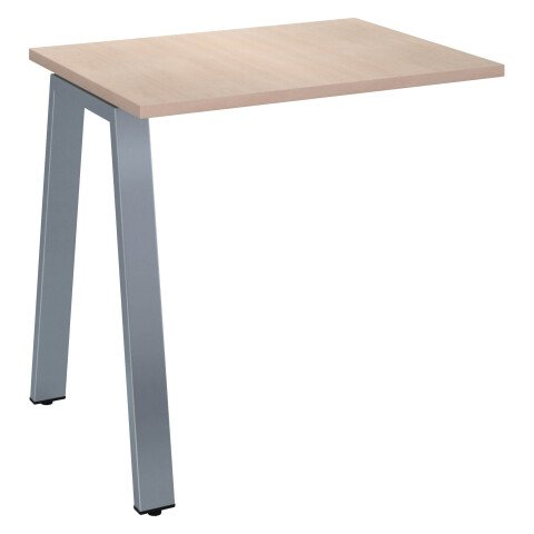 Extensión de mesa Ecla 80 x 60 cm roble claro patas metal aluminio