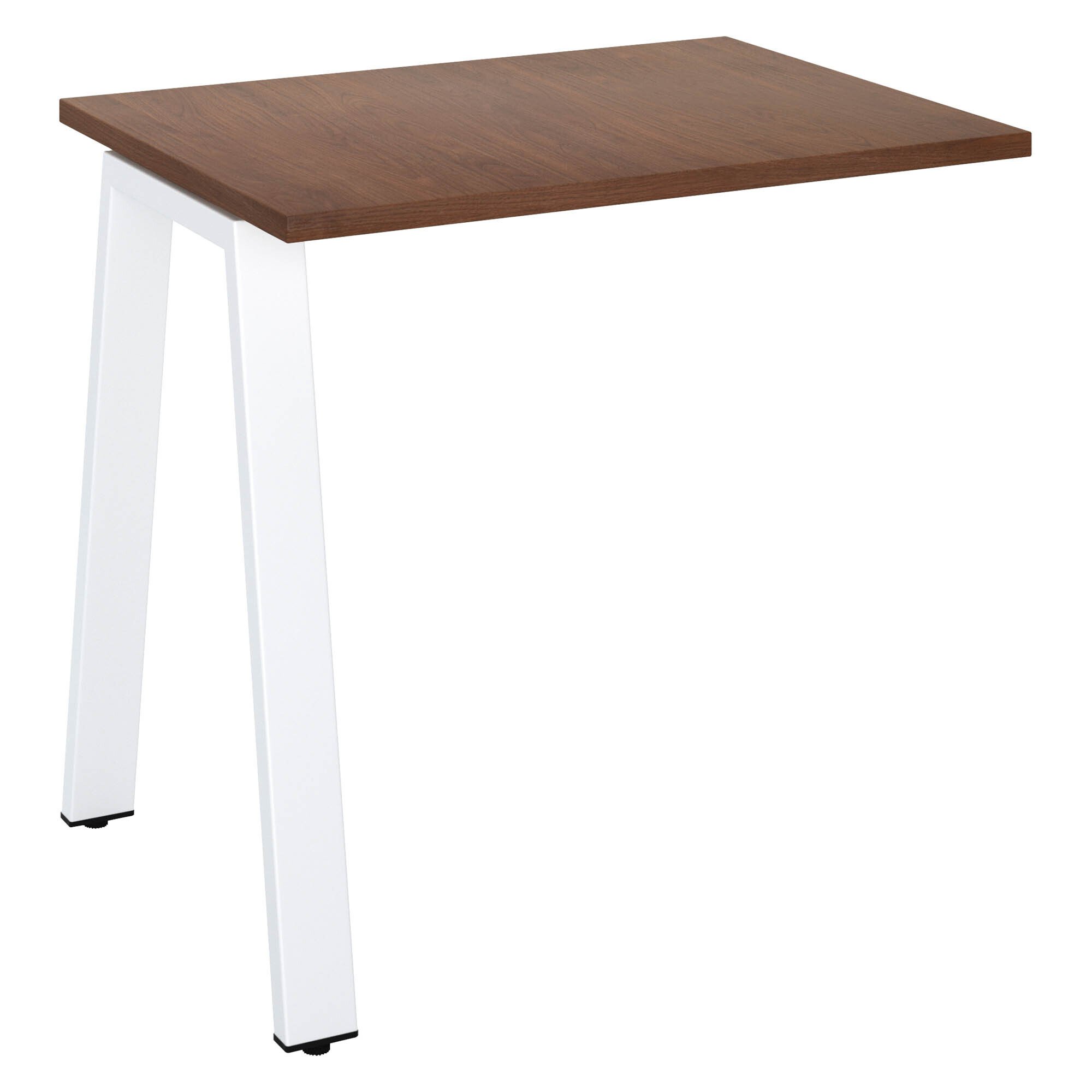 Retour bureau noyer 80 x 60 cm, piétement métal – Arch