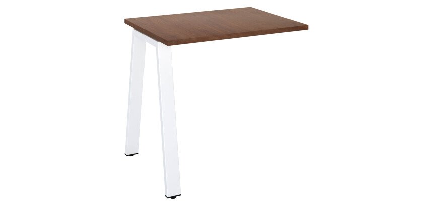 Retour bureau noyer 80 x 60 cm, piétement métal – Arch