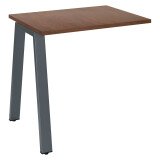 Retour bureau noyer 80 x 60 cm, piétement métal – Arch