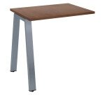 Retour bureau noyer 80 x 60 cm, piétement métal – Arch