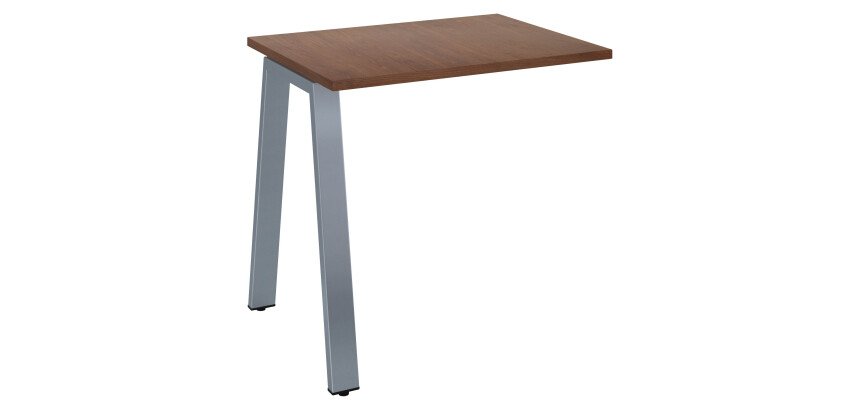 Retour bureau noyer 80 x 60 cm, piétement métal – Arch