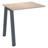 Retour bureau chêne clair 80 x 60 cm, piétement métal – Arch