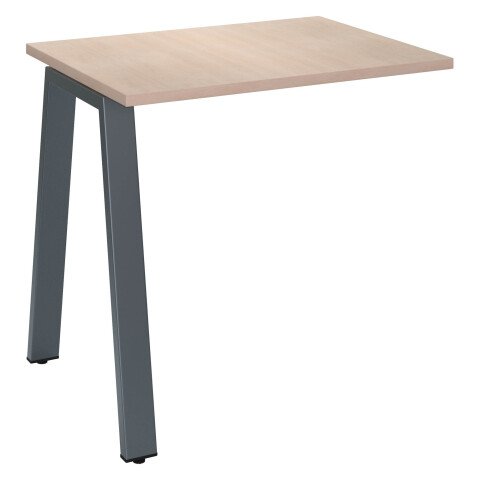 Extensión de mesa Ecla 80 x 60 cm roble claro patas metal antracita