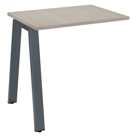 Extensión de mesa Ecla 80 x 60 cm roble gris patas metal antracitas