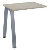 Retour bureau chêne clair 80 x 60 cm, piétement métal – Arch