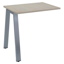 Retour bureau chêne clair 80 x 60 cm, piétement métal – Arch