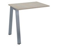 Retour bureau chêne clair 80 x 60 cm, piétement métal – Arch