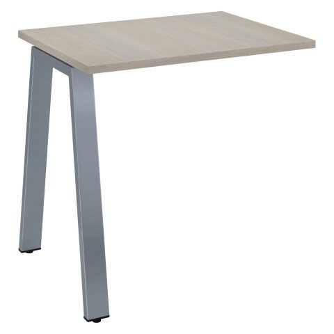 Extensión de mesa Ecla 80 x 60 cm roble gris patas metal aluminio