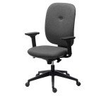 Chaise de bureau Alaia dossier tissu + paire d'accoudoirs 1D