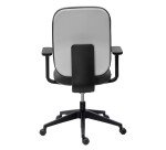 Chaise de bureau Alaia dossier tissu + paire d'accoudoirs 1D