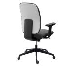 Chaise de bureau Alaia dossier tissu + paire d'accoudoirs 1D