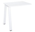 Retour bureau blanc 80 x 60 cm, piétement métal – Arch