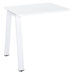 Retour bureau blanc 80 x 60 cm, piétement métal – Arch