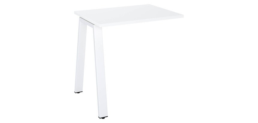 Retour bureau blanc 80 x 60 cm, piétement métal – Arch