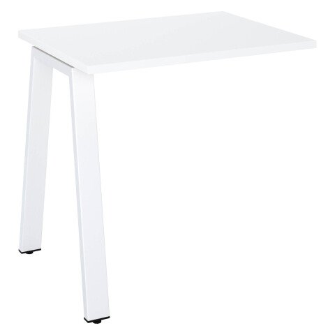 Extensión de mesa Ecla 80 x 60 cm blanca patas metal blanca