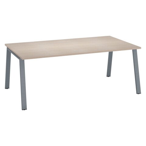 Mesa manager Ecla roble claro patas metal aluminio