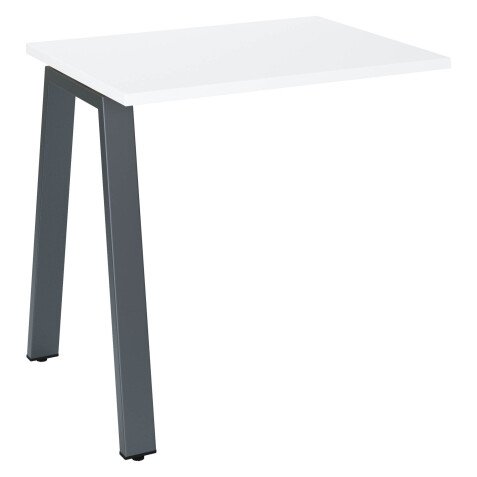 Retour bureau blanc 80 x 60 cm, piétement métal – Arch