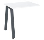 Retour bureau blanc 80 x 60 cm, piétement métal – Arch