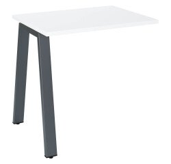 Retour bureau blanc 80 x 60 cm, piétement métal – Arch