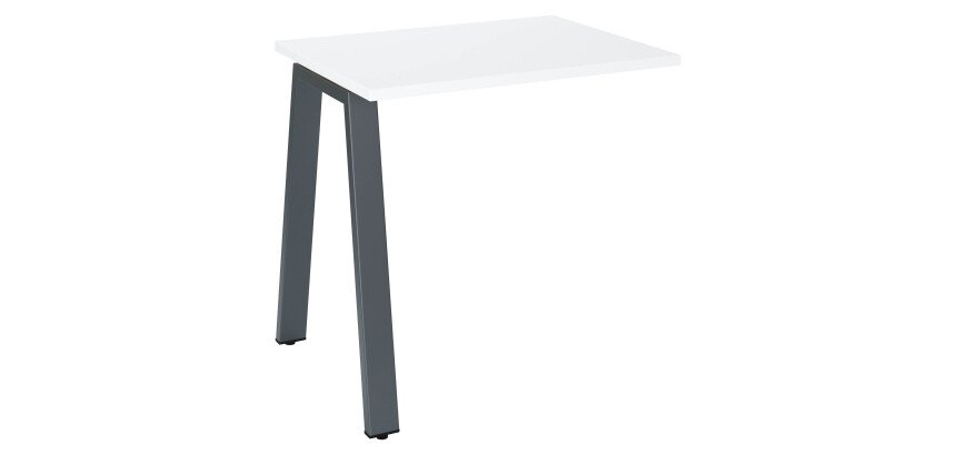 Retour bureau blanc 80 x 60 cm, piétement métal – Arch