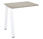 Retour bureau chêne clair 80 x 60 cm, piétement métal – Arch