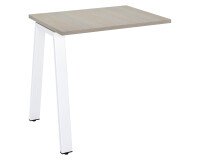 Retour bureau chêne clair 80 x 60 cm, piétement métal – Arch