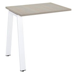 Retour bureau chêne clair 80 x 60 cm, piétement métal – Arch
