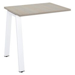 Retour bureau chêne clair 80 x 60 cm, piétement métal – Arch