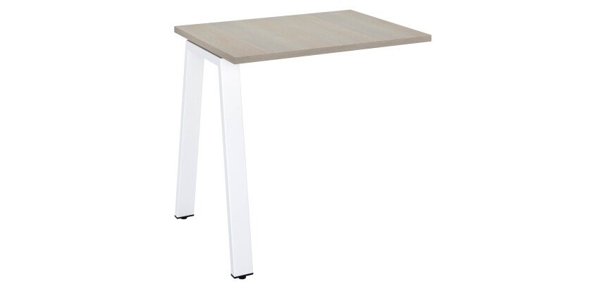 Retour bureau chêne clair 80 x 60 cm, piétement métal – Arch