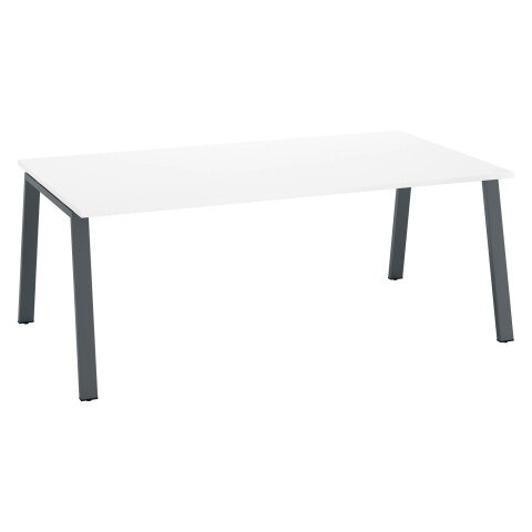 Mesa manager Ecla blanca patas metal antracita