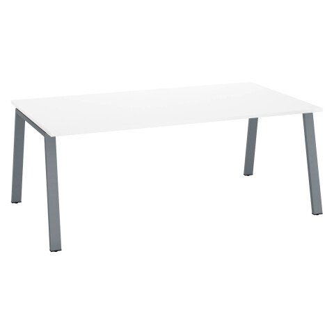Mesa manager Ecla blanca patas metal aluminio