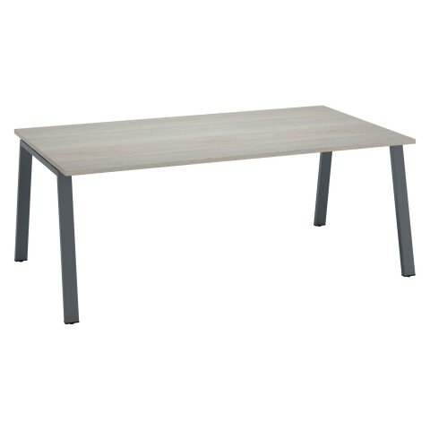 Mesa manager Ecla roble gris patas metal antracita