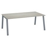Bureau Manager chêne gris 200 x 100 cm, piétement métal - Arch