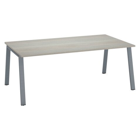 Bureau Manager chêne gris 200 x 100 cm, piétement métal - Arch