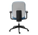 Office chair ALIA, fire-resistant fabric, synchronous mechanism, with or without armrests, height-adjustable backrest