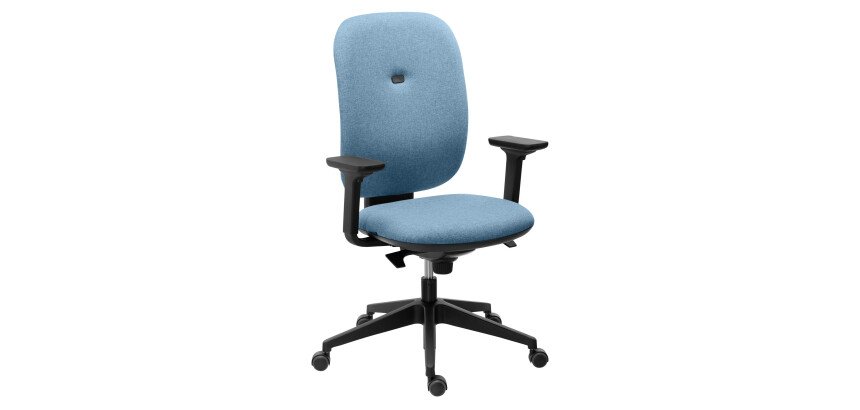 Office chair ALIA, fire-resistant fabric, synchronous mechanism, with or without armrests, height-adjustable backrest