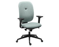 Silla de oficina Alia - respaldo tejido - reposabrazos 3D