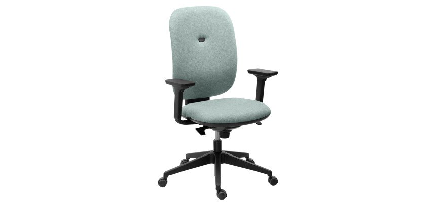 Chaise de bureau ALIA - dossier tissu - mécansime synchrone - avec ou sans accoudoirs - dossier réglable en hauteur