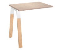 Retour pour bureau Ecla Métal-Bois de profondeur 80 cm