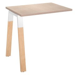 Retour pour bureau Ecla Métal-Bois de profondeur 80 cm