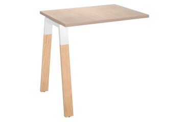 Hanging extension Ecla 80 x 60 cm undercarriage in white metal and finish in wood