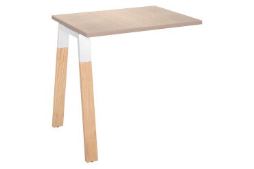 Hanging extension Ecla 80 x 60 cm undercarriage in white metal and finish in wood