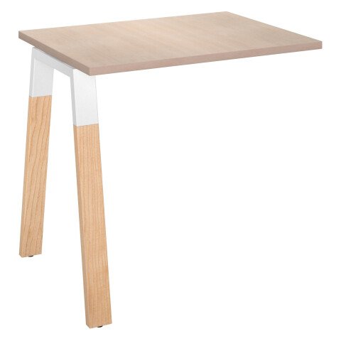 Extensión Roble claro 80 x 60 para mesa recta Ecla Pata metal y madera
