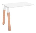 Retour bureau manager 60 x 100 cm piétement métal et bois - Arch