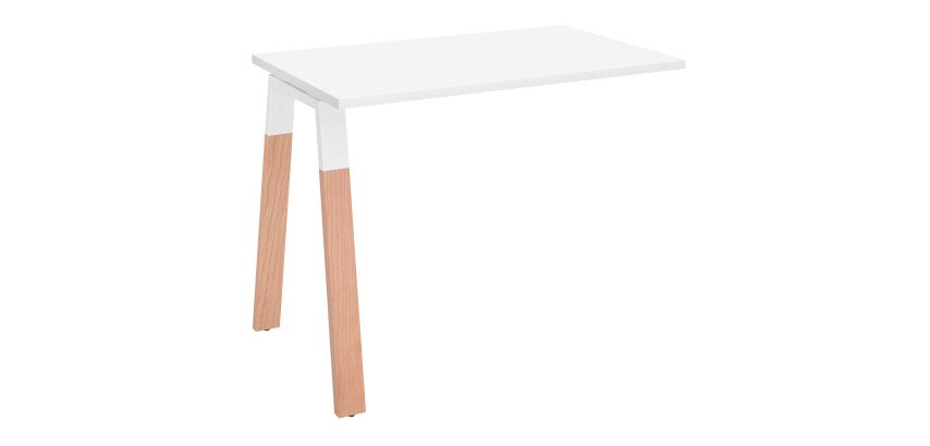 Hanging extension Ecla Manager 100 x 60 cm with undercarriage in white and finish in wood 