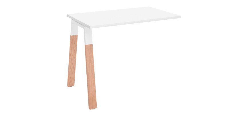 Retour bureau manager 60 x 100 cm piétement métal et bois - Arch